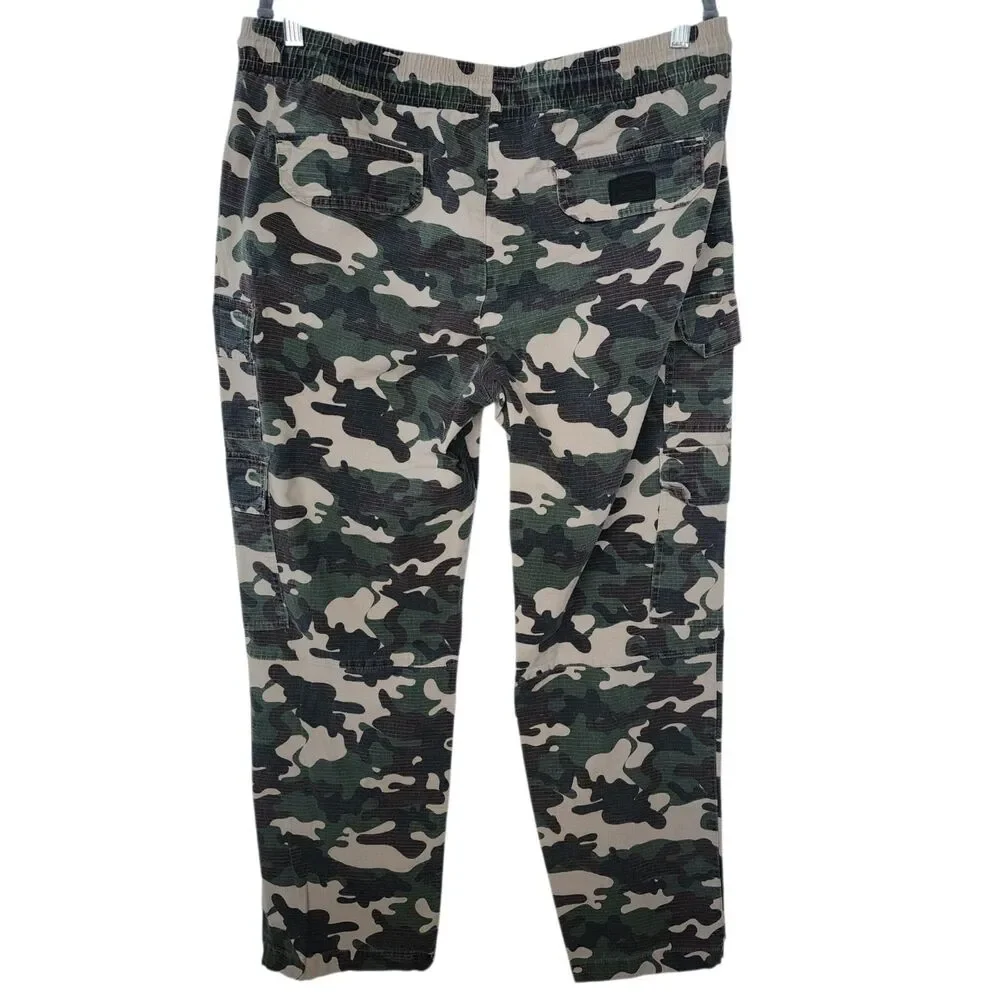 Dogg Supply by Snoop Dogg Mens XL Camo Cargo Pants Ripstop Stretch Elastic Waist - Picture 8 of 16